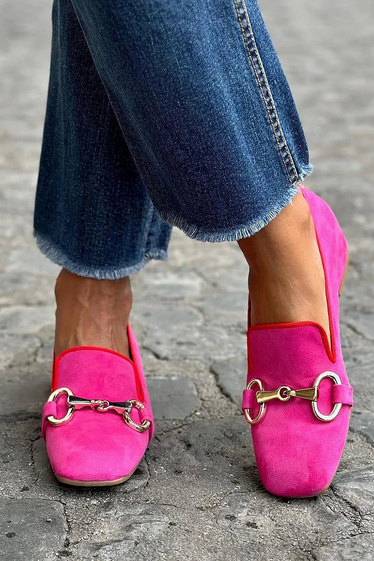 Marla - Fluorescent loafer with metallic detail