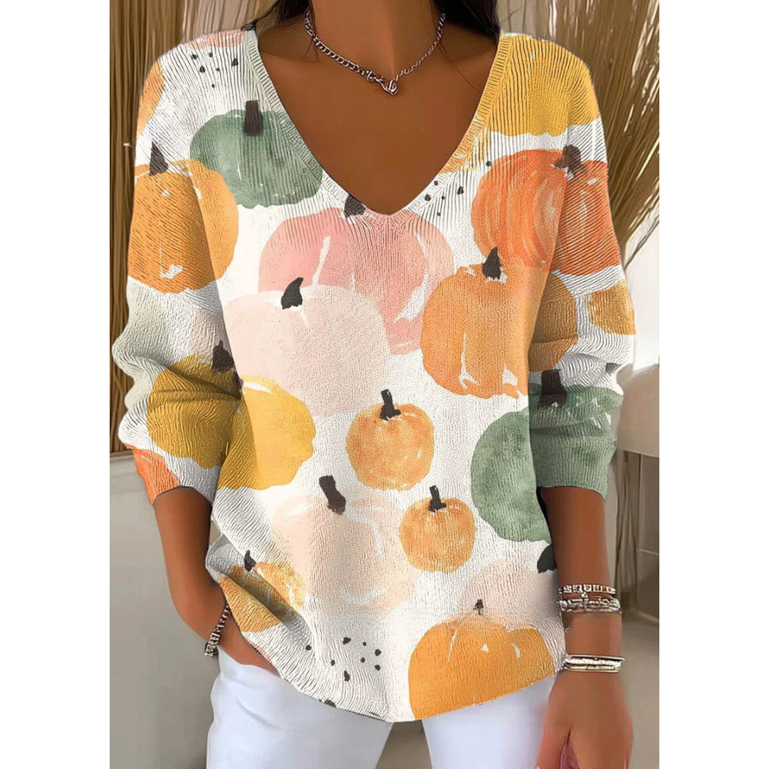 Daphne – Knitted V-neck jumper