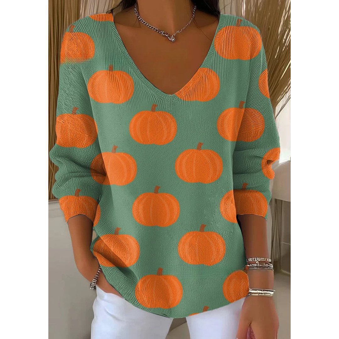 Celeste – Knitted V-neck jumper