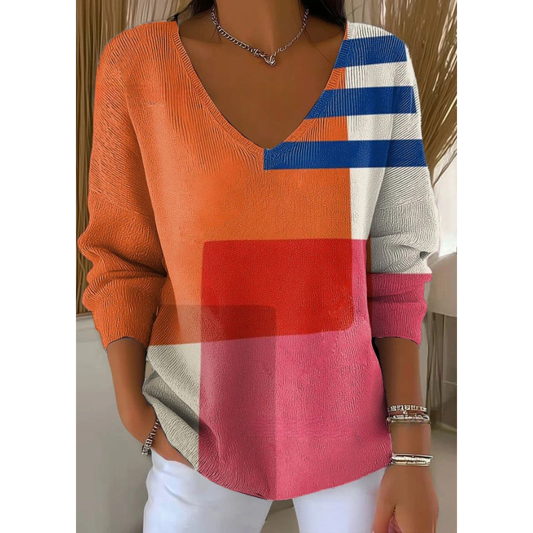 Evelina – Knitted V-neck jumper