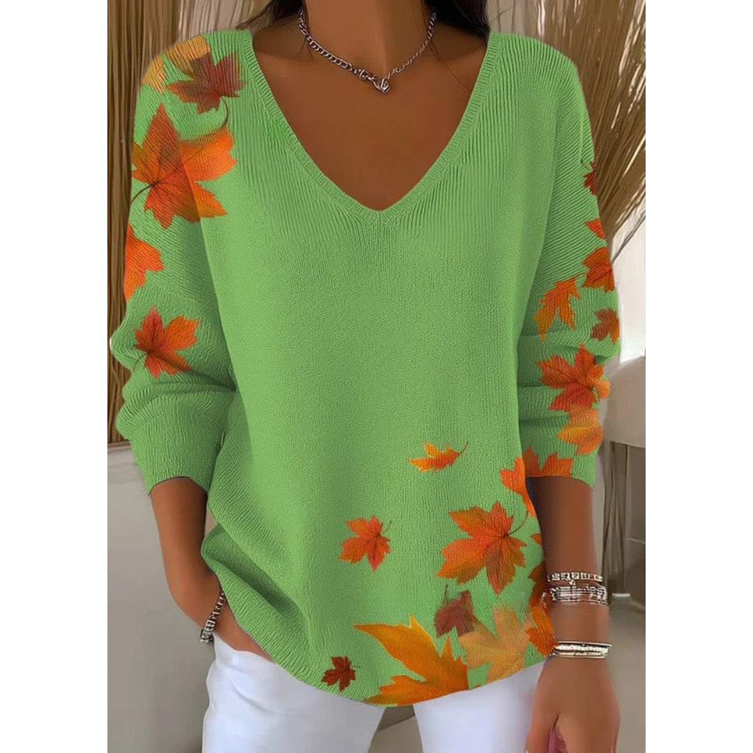 Isadora – Knitted V-neck jumper