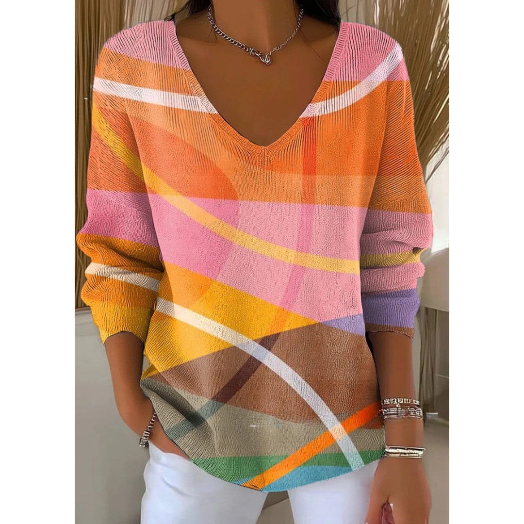 Noelle – Wide V-neck jumper