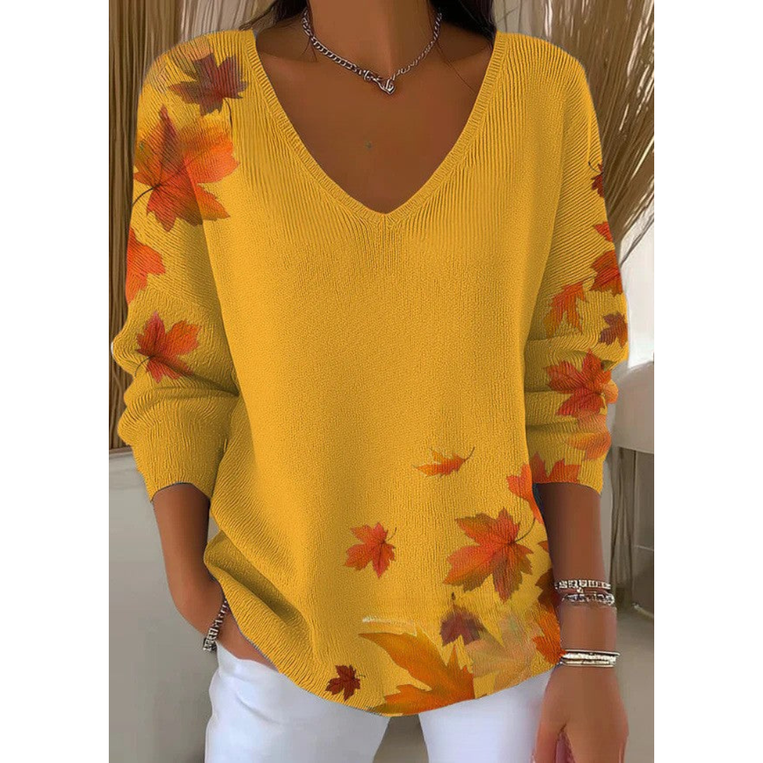Amara – Knitted V-neck jumper
