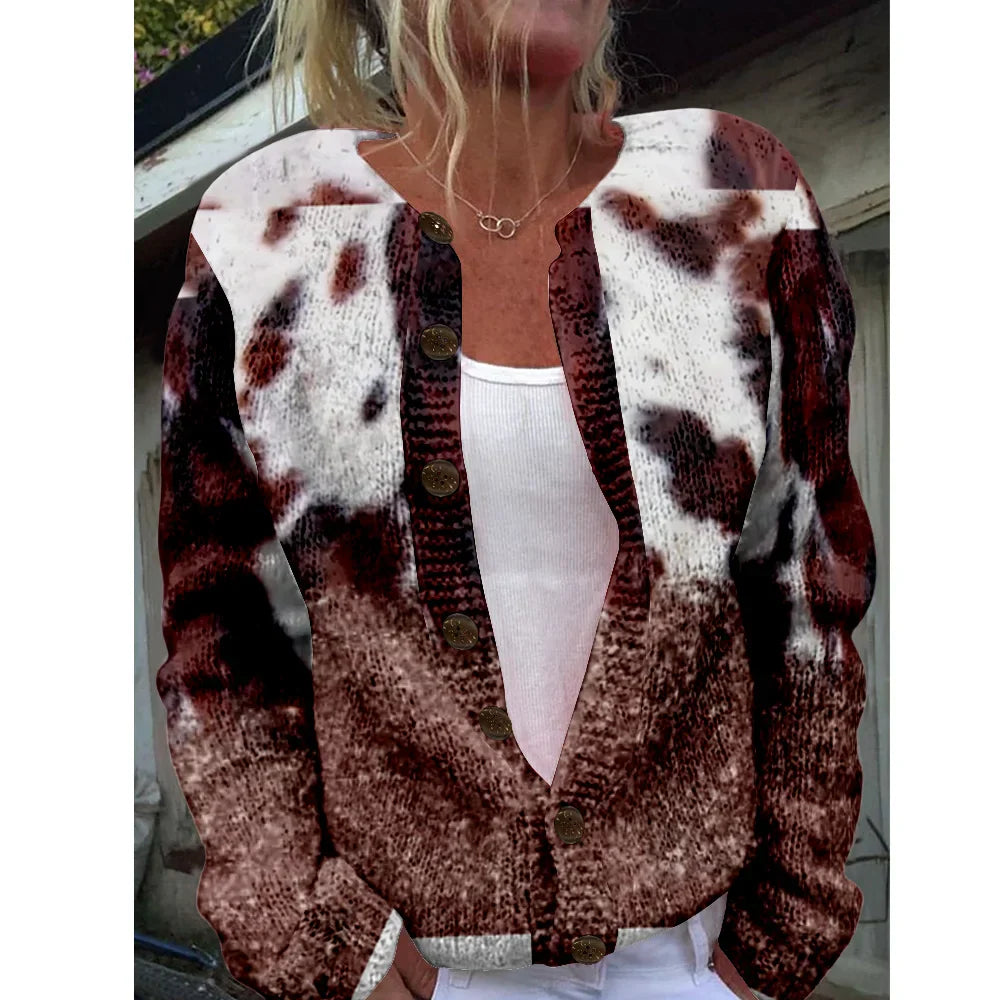Corinne - Chic cardigan with print