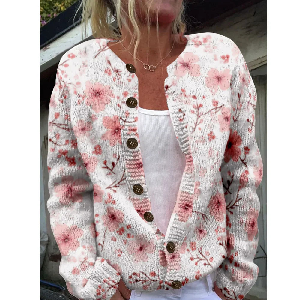 Rosie - Chic cardigan with print