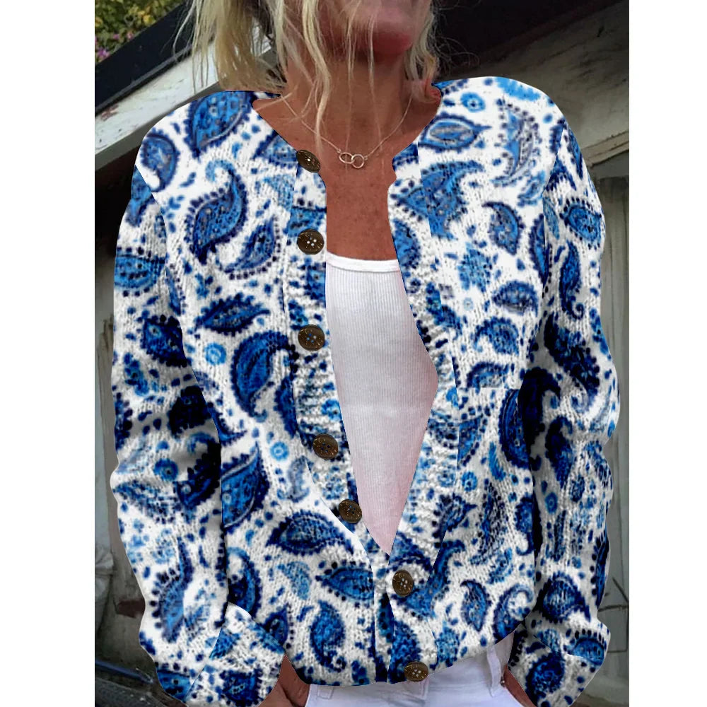 Giselle - Chic cardigan with print