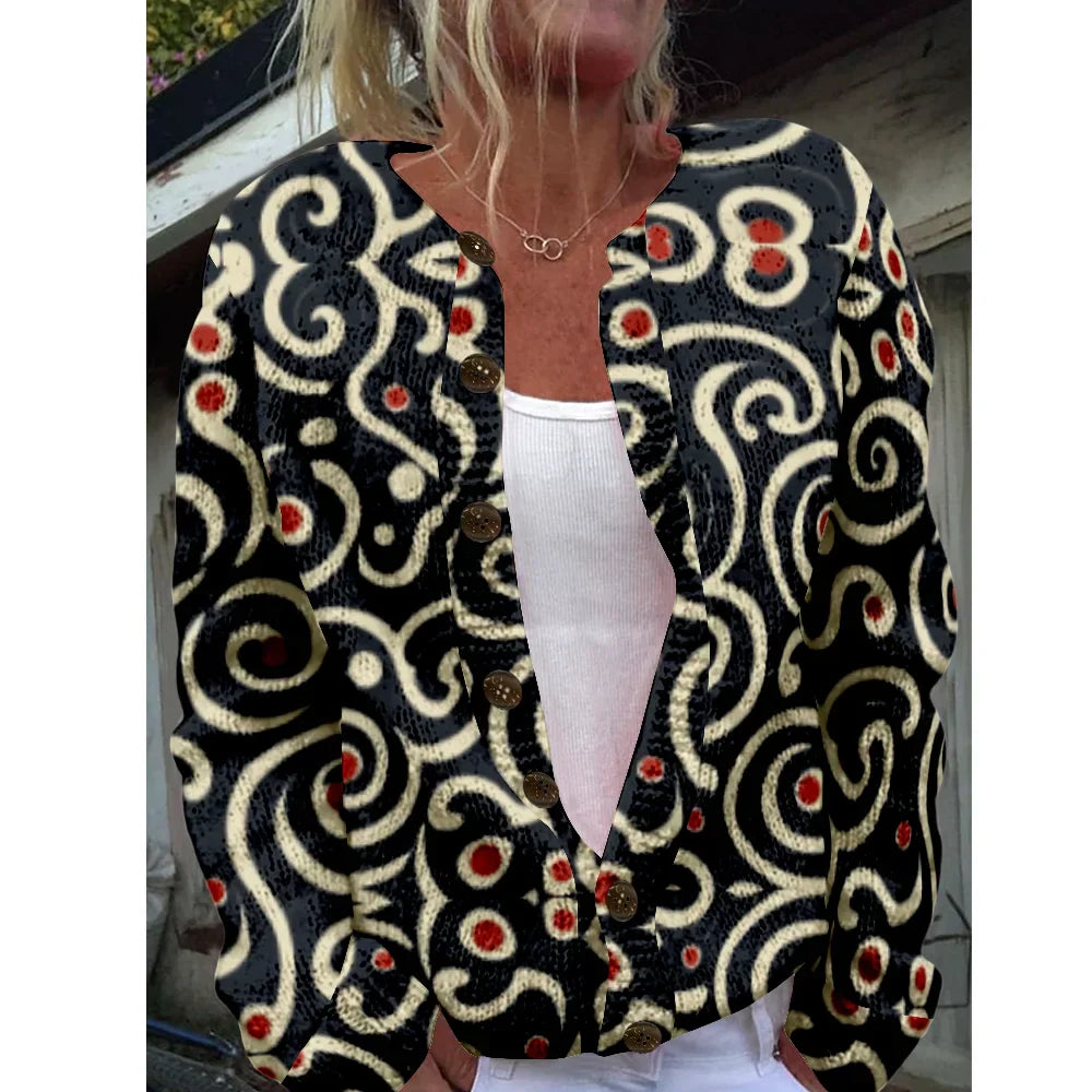 Gaby - Chic cardigan with print