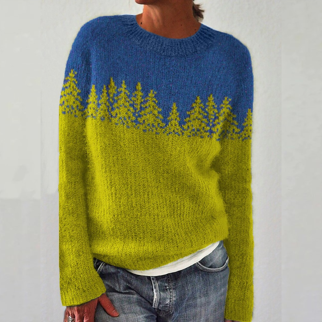 Poppy - Icelandic Fir Tree Knit Sweater