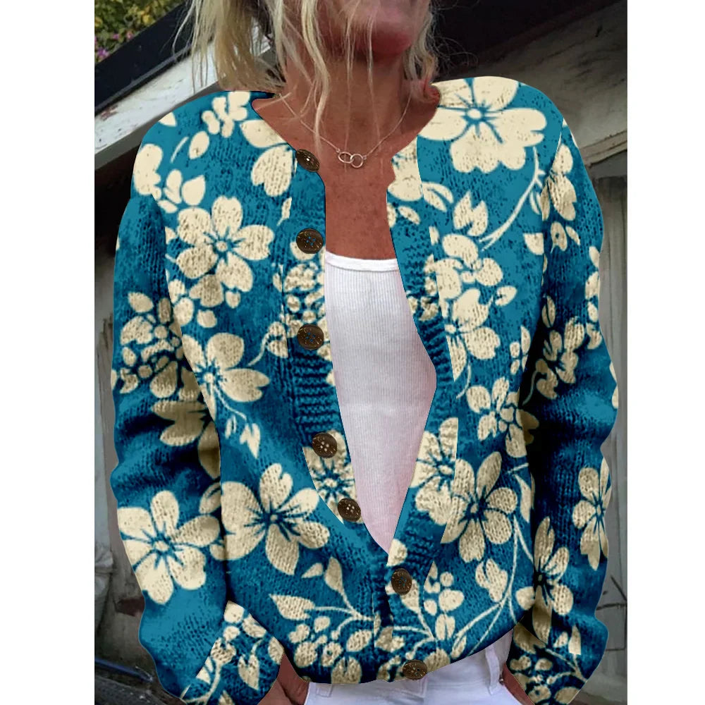 Maren - Chic cardigan with print