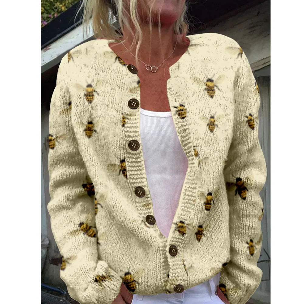 Carla - Chic cardigan with print