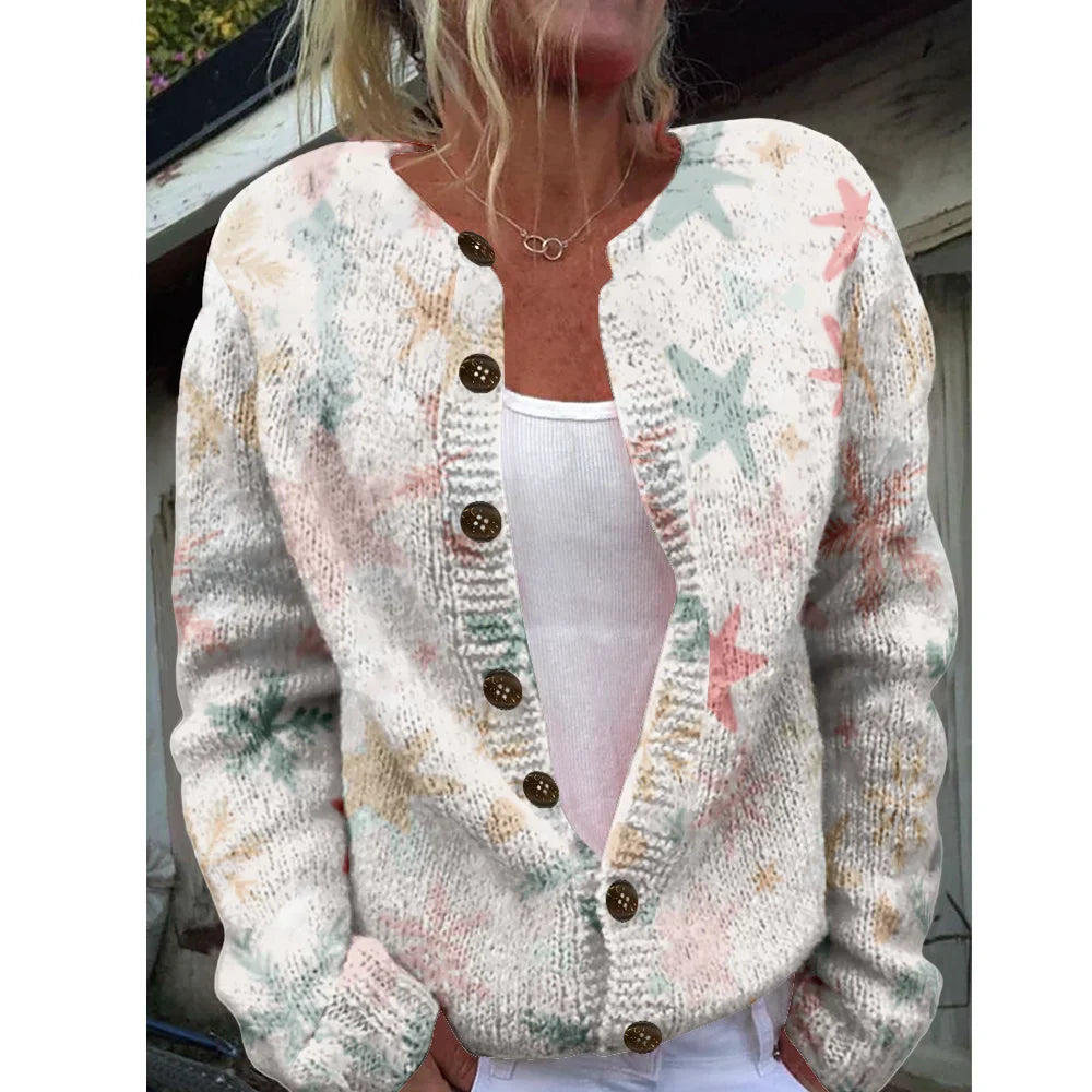 Dora - Chic cardigan with print