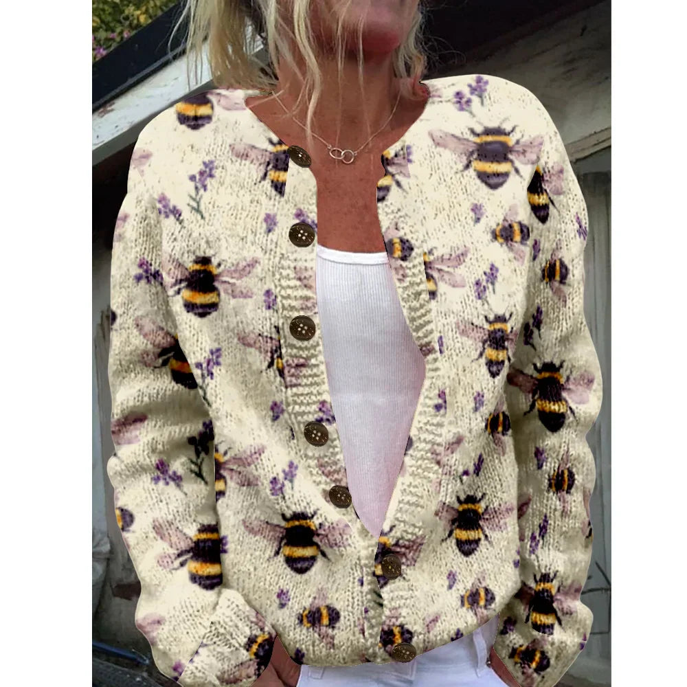 Lotta - Chic cardigan with print