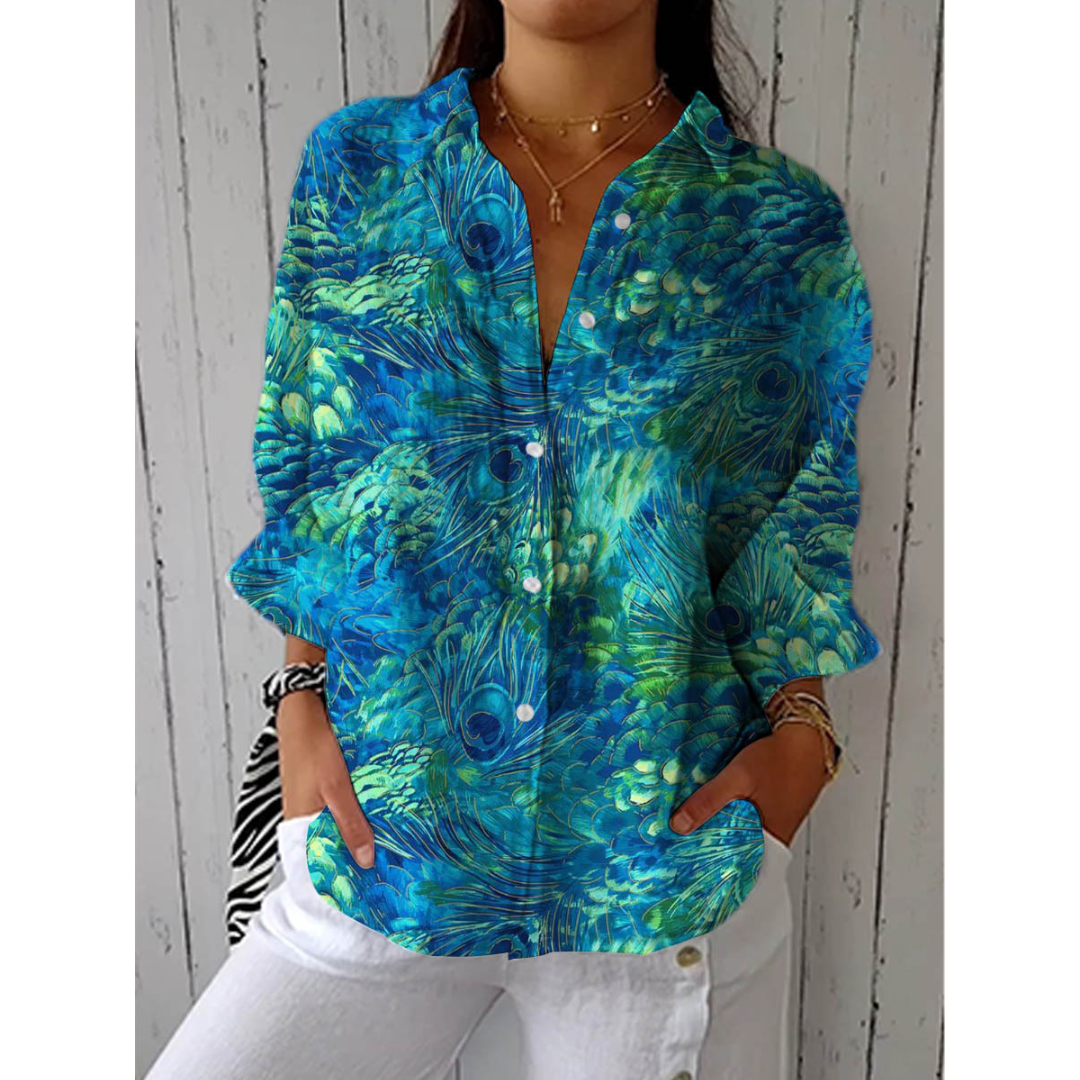 Kiara - Peacock Grace Blouse