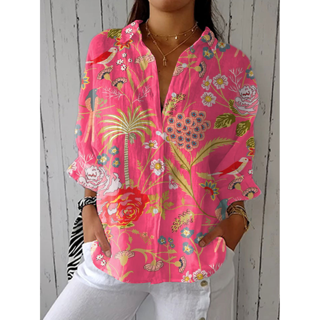 Mila - Tropical Blossom Blouse