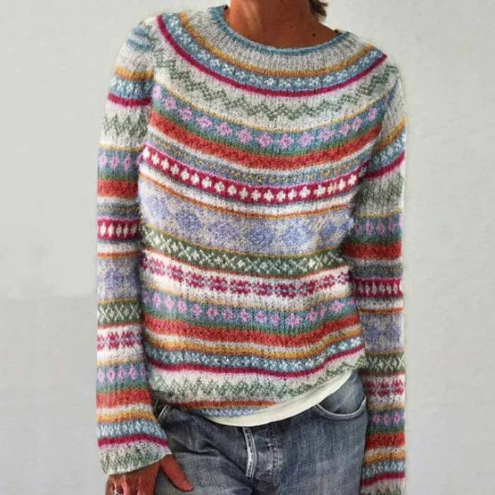 Zoe - Colourful Vintage Fair Isle Knit for Cosy Days