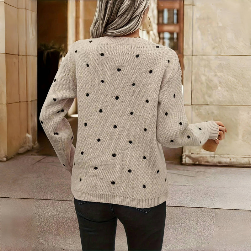 Margot - Elegant Polka Dot Sweater