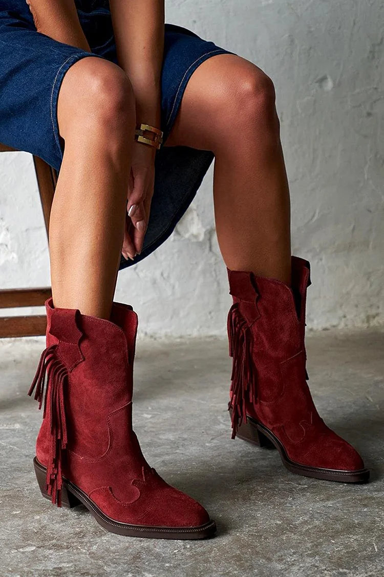 Maribel - Western-Style Ankle Boots