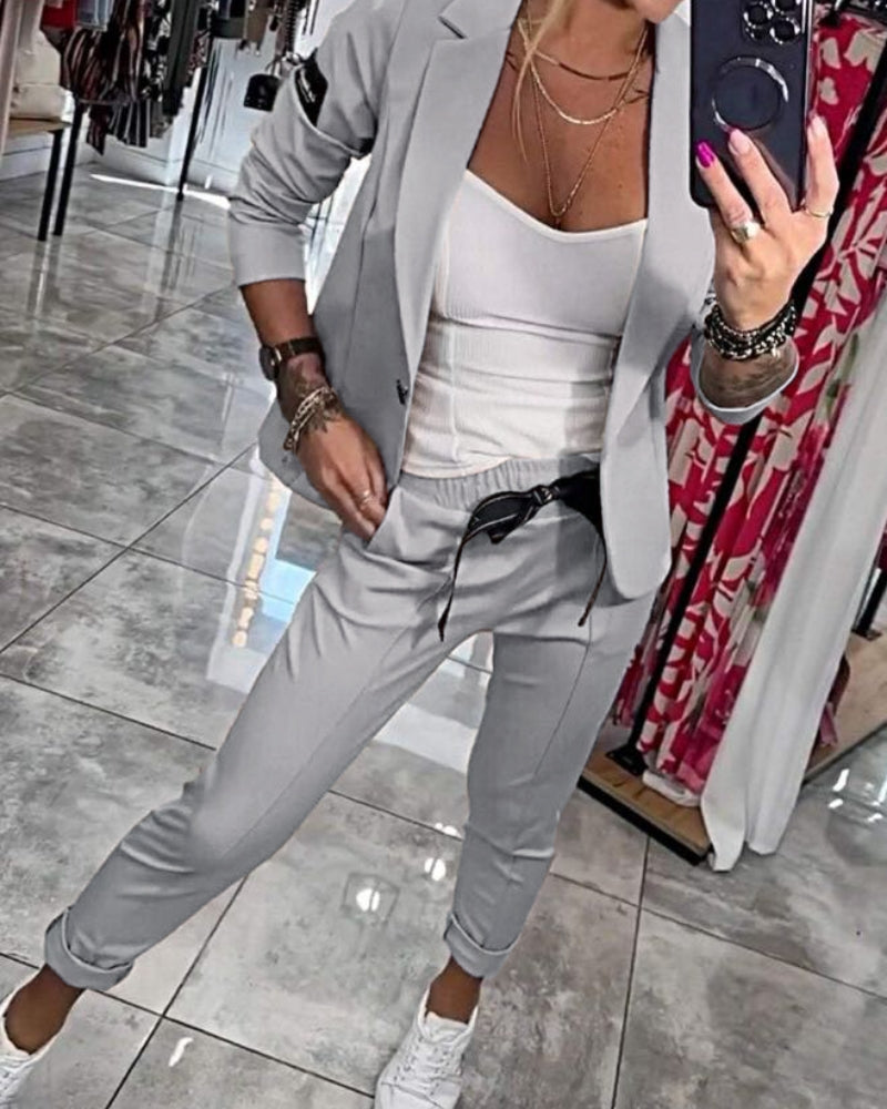 Constance - Elegant Two-Piece Blazer & Pant Set