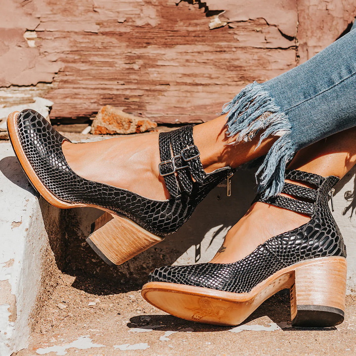 Margot - Multi-Strap Heels with Thick Heel