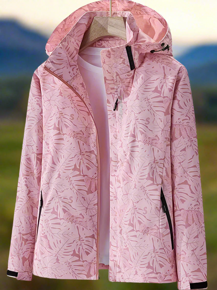 Layla - Windbreaker jacket with leaf print
