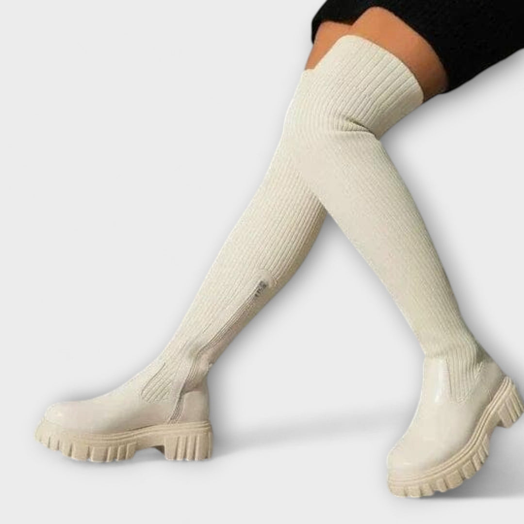 Yara - Overknee Boots with Chunky Sole