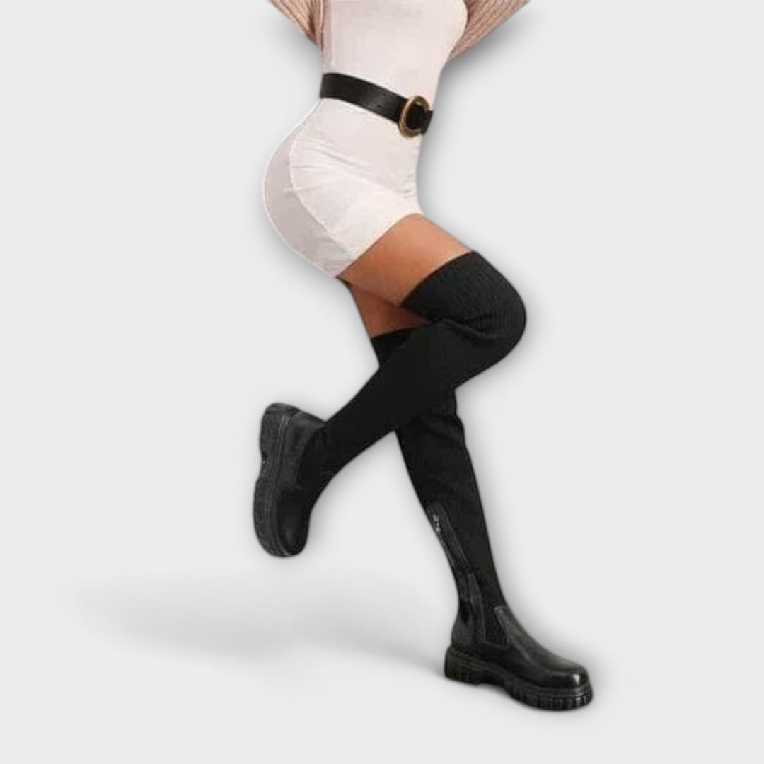 Yara - Overknee Boots with Chunky Sole