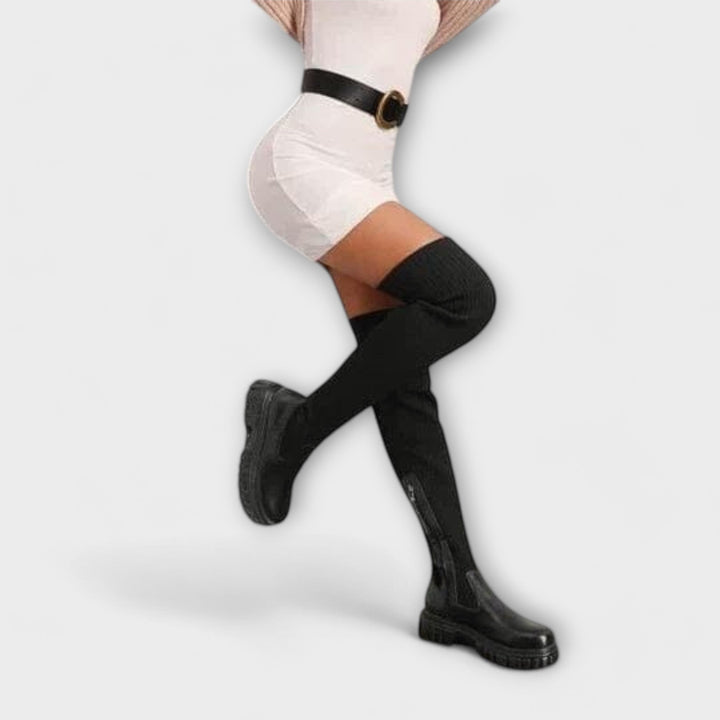 Yara - Overknee Boots with Chunky Sole