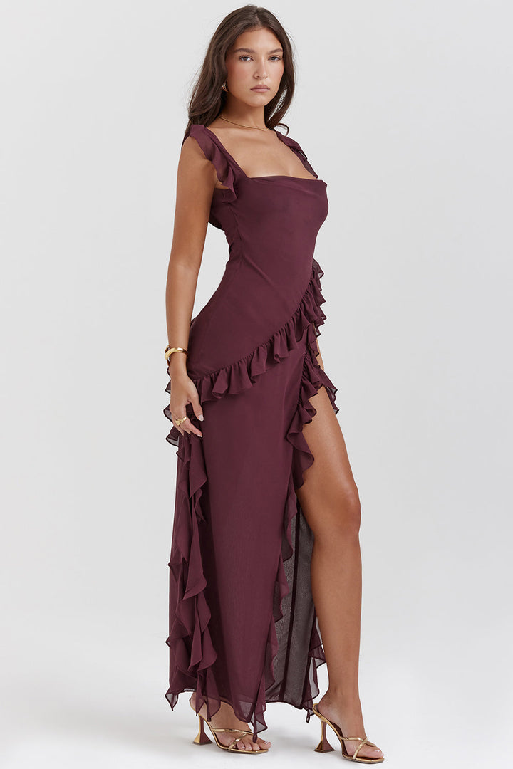Meissa - Dress with Asymmetrical Ruffle