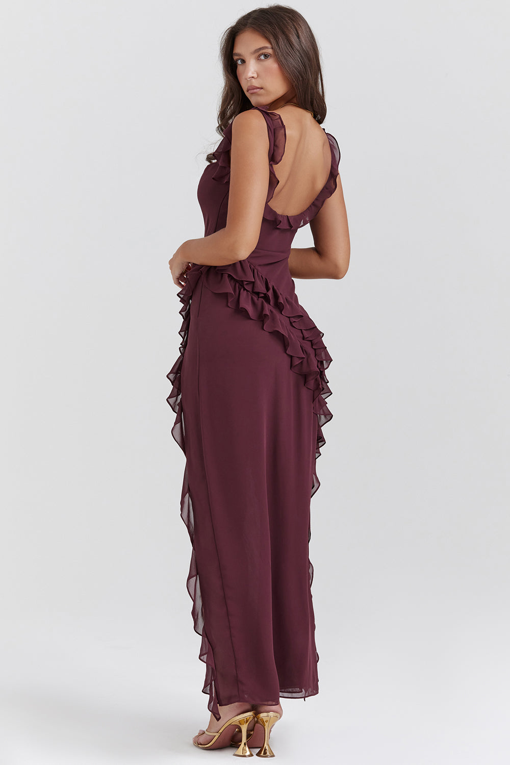 Meissa - Dress with Asymmetrical Ruffle