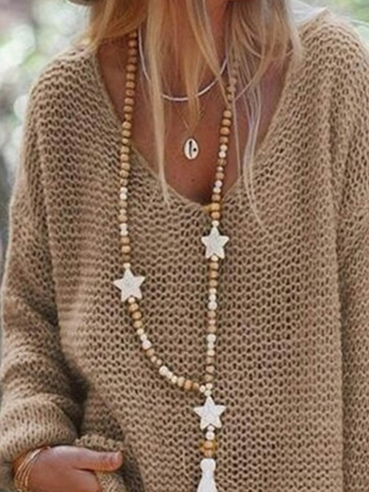 Lucienne - V-neck long-sleeved sweater