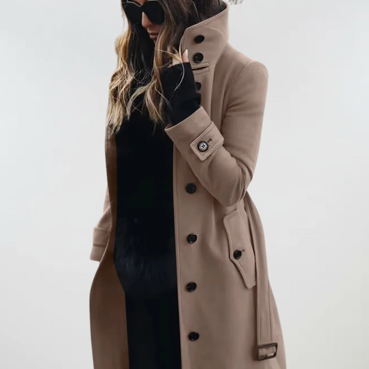 Amelie - Water-Repellent Long Trench Coat