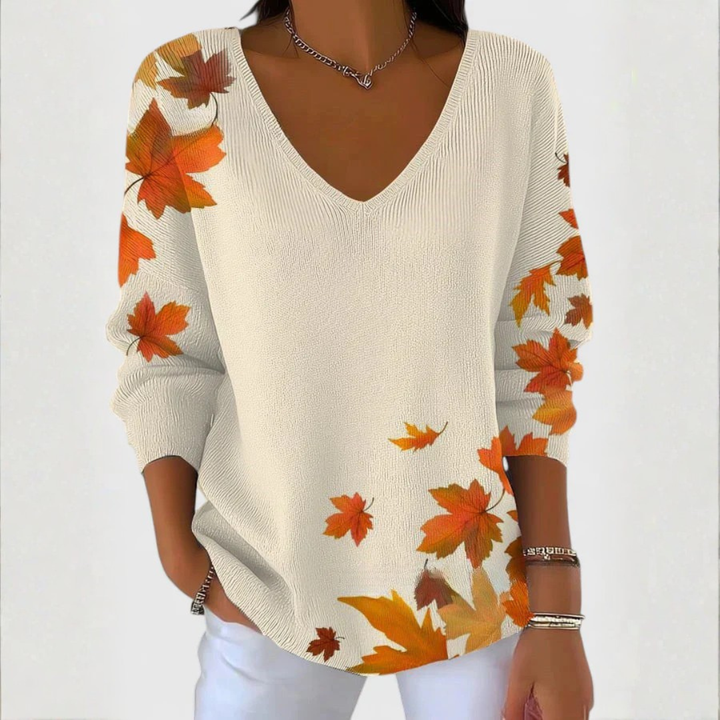 Celinea - Elegant V-Neck Sweater