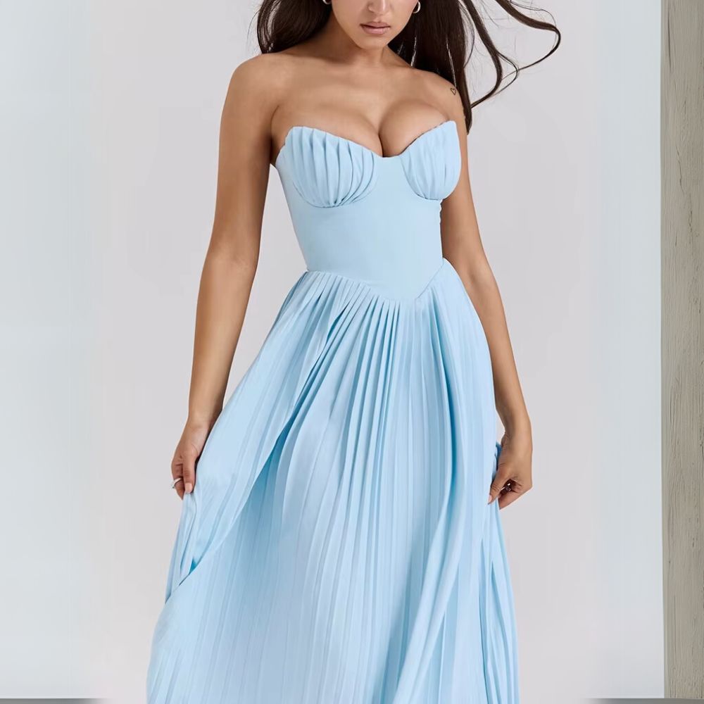 Kalinda - Elegant Pleated Dress