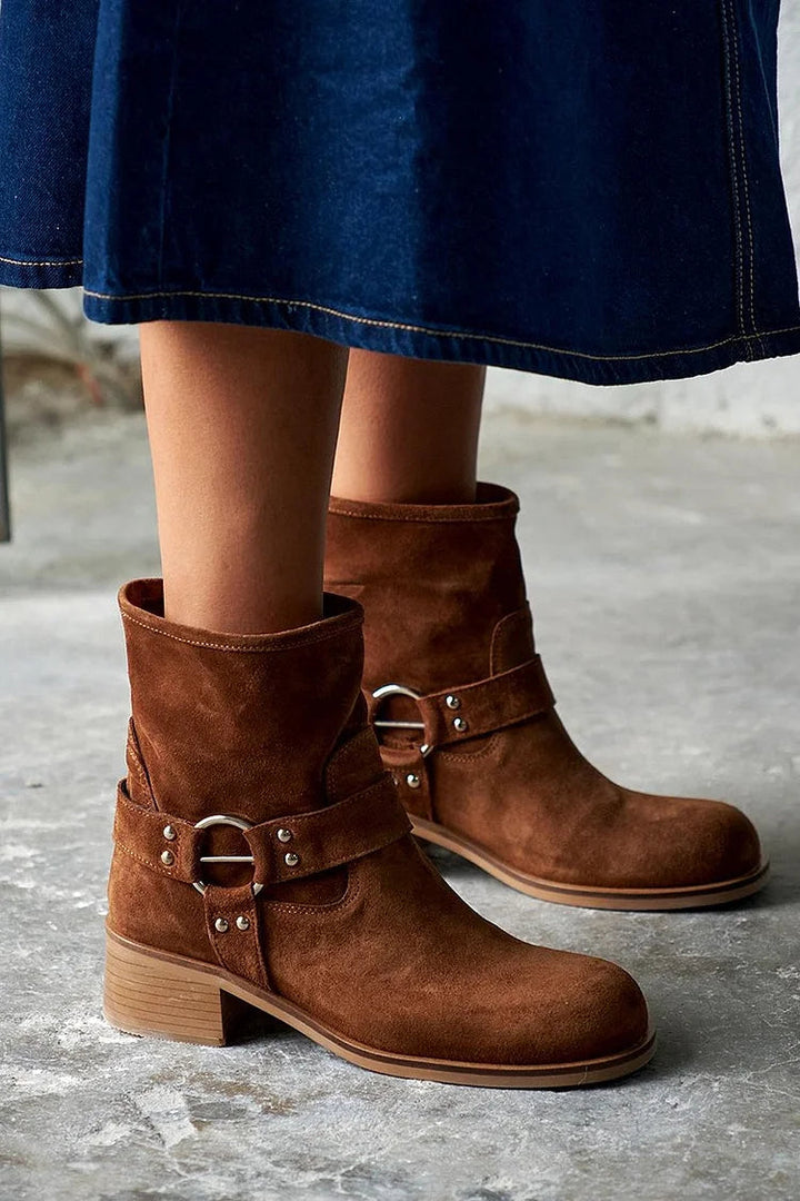 Heloise - Vintage Buckle Ankle Boots