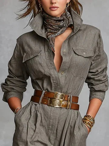 Kiera - Linen-Cotton Jumpsuit