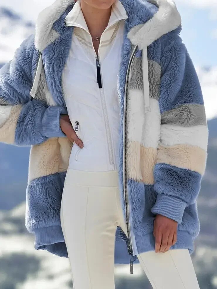 Octavia - Winter Jacket with Hood and Zipper