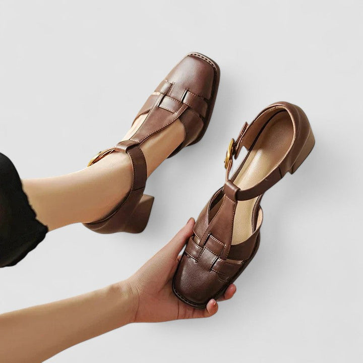 Danika - Orthopedic T-Strap Block Heels