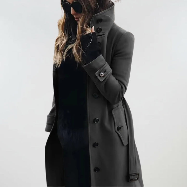 Amelie - Water-Repellent Long Trench Coat