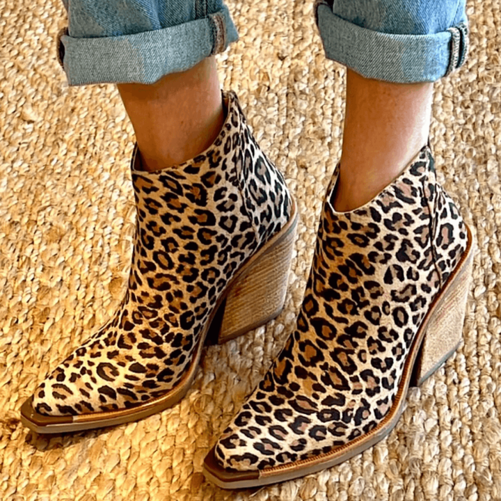 Nalani - Leopard Print Ankle Boots
