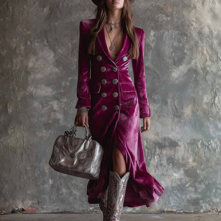 Alina - Velvet Blazer Dress