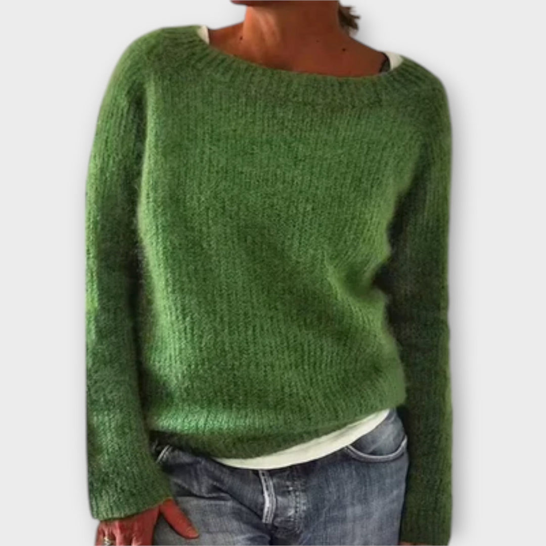 Madeline – Solid Color Knit Sweater