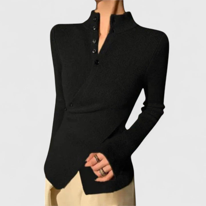 Katherine – Elegant Cotton Knit Sweater