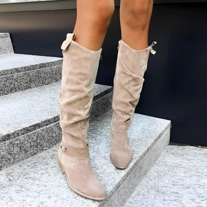 Clara - Stylish Suede Knee Boots