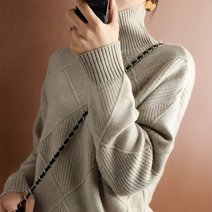 Corinne - Chunky Roll Neck Sweater