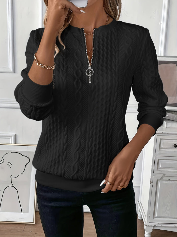 Adriana - Elegant knitted Sweater with zip