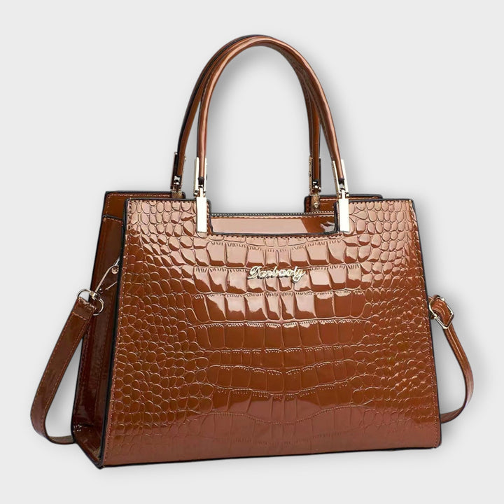 Holland - Glossy Crocodile Pattern Handbag