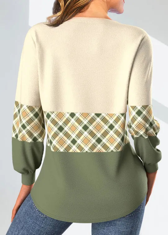 Carmen - Sweater with Checked Detail