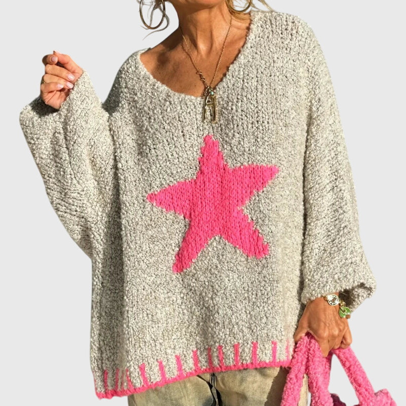 Georgina - V-neck Knit Sweater