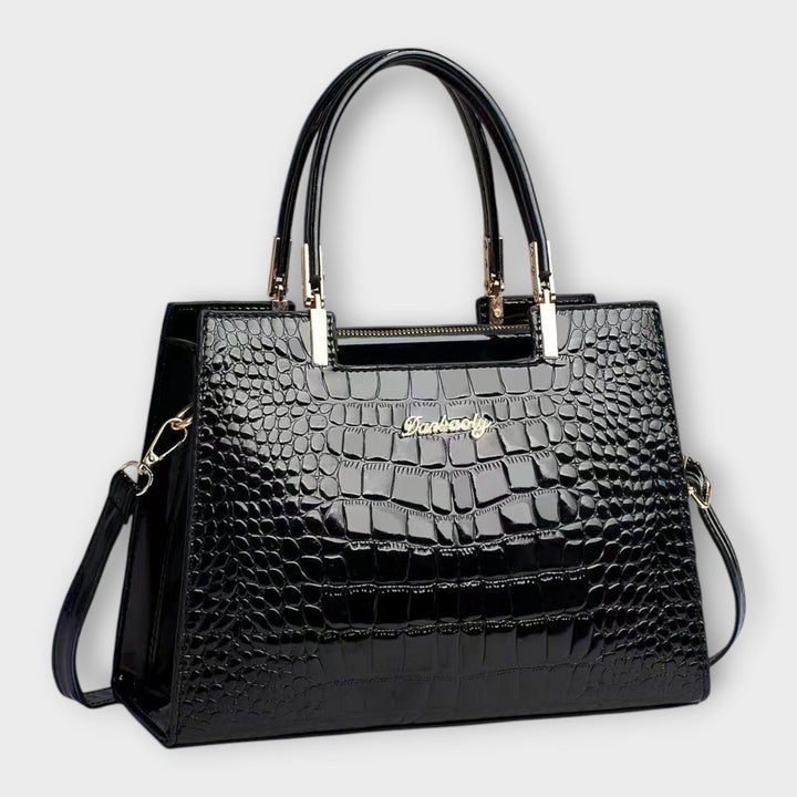 Holland - Glossy Crocodile Pattern Handbag