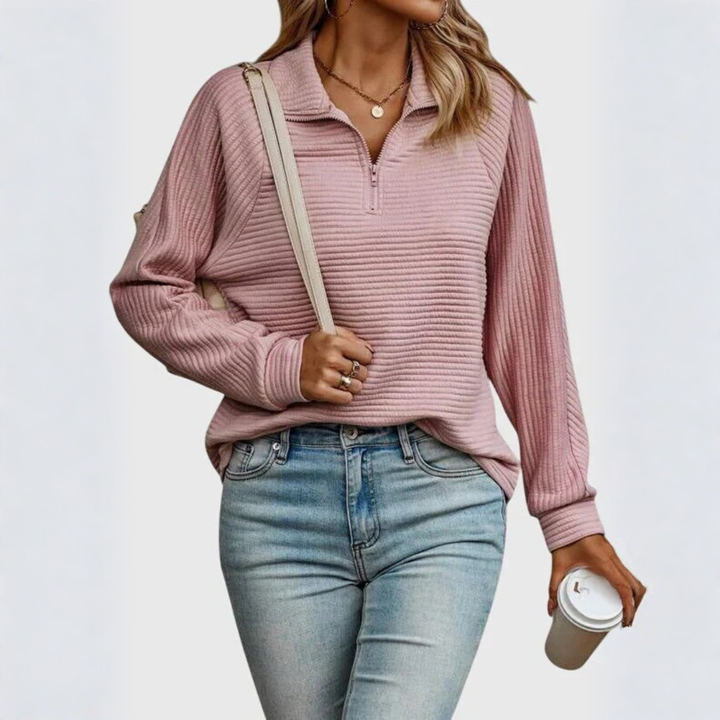 Kaia - Elegant Half-Zip Sweater